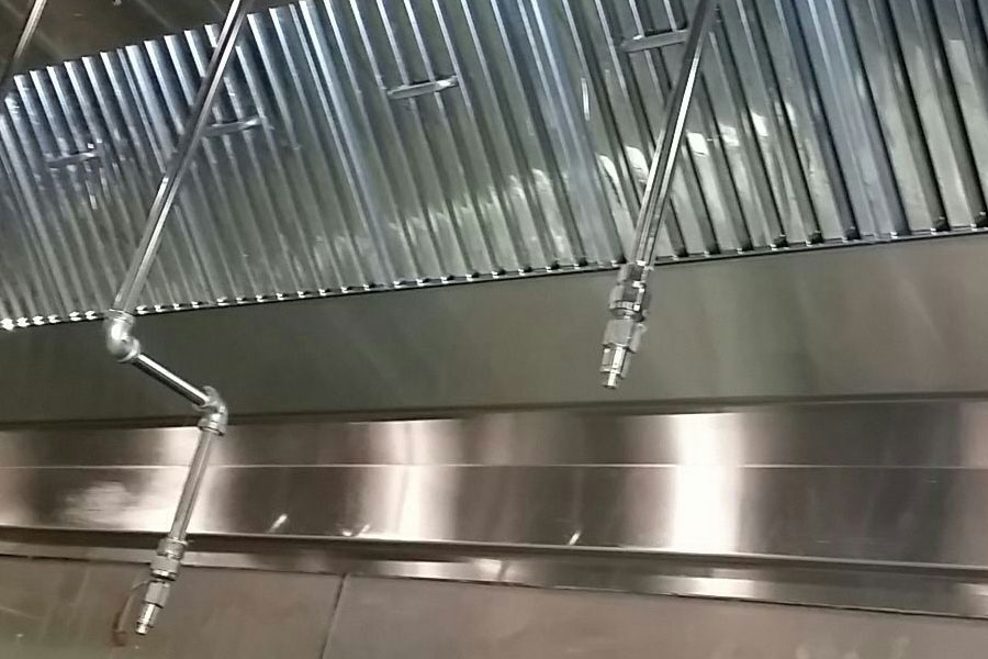 Recently Cleaned Kitchen Exhaust Hood